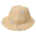 thumbnail image 4 of KAJNBN Large Brim Bucket Hat Chic Fisherman Hat for Women Sun Protection Beach Party Head Circumference 54-58cm 1Pcs, 4 of 8