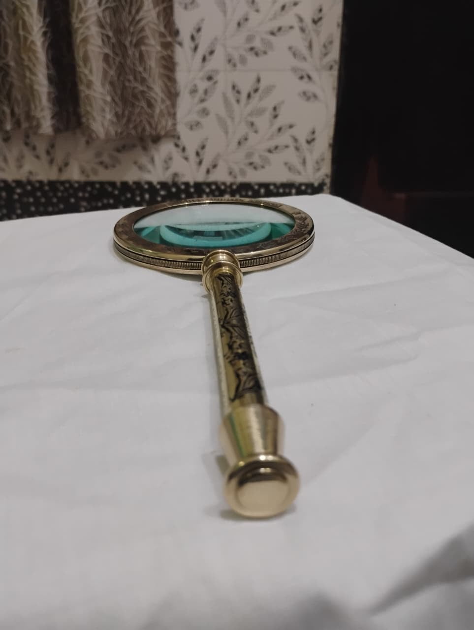 Antique Heavy Brass Magnifying Glass - Solid British Empire 1941 Vintage Magnifier & A Unique Gift