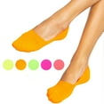 thumbnail image 4 of 6 Pairs Low Cut Women's Neon No Show Socks Liner Boat Ballet Foot Footies 9-11, 4 of 6