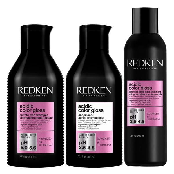 Redken Trio Acidic Color Gloss Shampooing+après-Shampooing+traitement (300+300+237 ml)