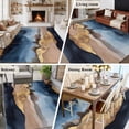 thumbnail image 5 of 6'x9' Area Rugs, Navy Blue Brown Indoor Outdoor Area Rug for Living Room Bedroom, Modern Artwork Vintage Abstract Washable Bathroom Rugs Kitchen Floor Carpet Mats Home Decor Aesthetic, 5 of 8