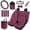 Pink Leopard Print, variant on HUISEFOR 15 Pcs Pink Leopard Print Car Seat Covers Full Set for Women Men with Seat Belt Cover Car Trash Can Air Vent Storage Bag Rear View Mirror Cover Keychain Coasters Suitable for Most Cars SUV