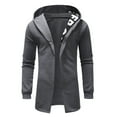 thumbnail image 1 of Birdeem Mens Solid Color Design Zipper Pocket with Velvet Long Sleeved Hooded Casual Jacket, 1 of 7