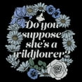 thumbnail image 2 of Men's Alice in Wonderland Do You Suppose She's a Wildflower Quote Graphic Tee Black X Large, 2 of 5