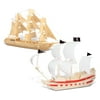 Puzzled European Sailing Boat and Pirate Ship Wooden 3D Puzzle Construction Kit