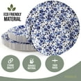 thumbnail image 3 of Crown Display Heavy Duty Paper Plates Set for 32 Guests, 64 Fancy Disposable Plates, Bluebelle, 3 of 9