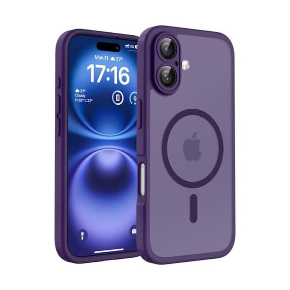 Eryueer for Phone 16 Case, Compatible with Magsafe Charger, Full Camera Protection, Drop Protection, Translucent Matte Phone Case for iPhone 16 6.1 inch