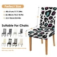 thumbnail image 6 of Leopard Print Dining Chair Covers 4 Pack Cartoon Animal Design Washable Polyester Stretch Slipcovers Removable Seat Protector for Unique Home Style, 6 of 7