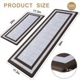 thumbnail image 2 of Buganda kitchen rugs and mats, Sets of 2 Washable Rugs for Kitchen, Non Slip Kitchen Mats for Floor, 17.3"x59"+17.3"x29" Brown, 2 of 9