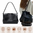 thumbnail image 7 of HUISZJ Shoulder Bag, Tote Handbag with Adjustable Strap, PU Leather Crossbody Bag for Travel Commute Work (Khaki), 7 of 7
