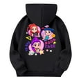 thumbnail image 3 of Moonsky Sudadera con capucha y cordón HUNTRX, estampado de grupo de chicas coreanas, jersey corto, suave y cómodo, top de manga larga para primavera y otoño. Negro 110, 3 of 4