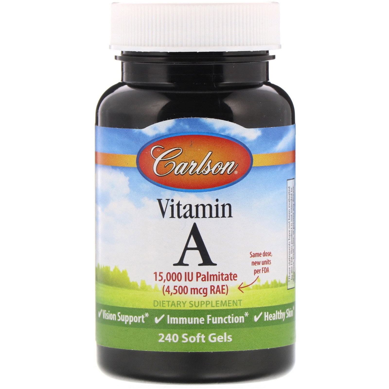 Carlson Labs Vitamin A Palmitate 15000 IU 240 Softgels