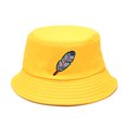 thumbnail image 5 of UDIYO Retro Feather Pattern Bucket Hat Unisex Sunscreen Spring Outdoor Fisherman Cap, 5 of 8