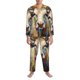 thumbnail image 3 of Balery Oil Painting Flower Cow Pijama para Hombre de Dos Piezas con Manga Larga, Conjunto de Dormir y Descanso Suave con Bolsillos-Large, 3 of 7