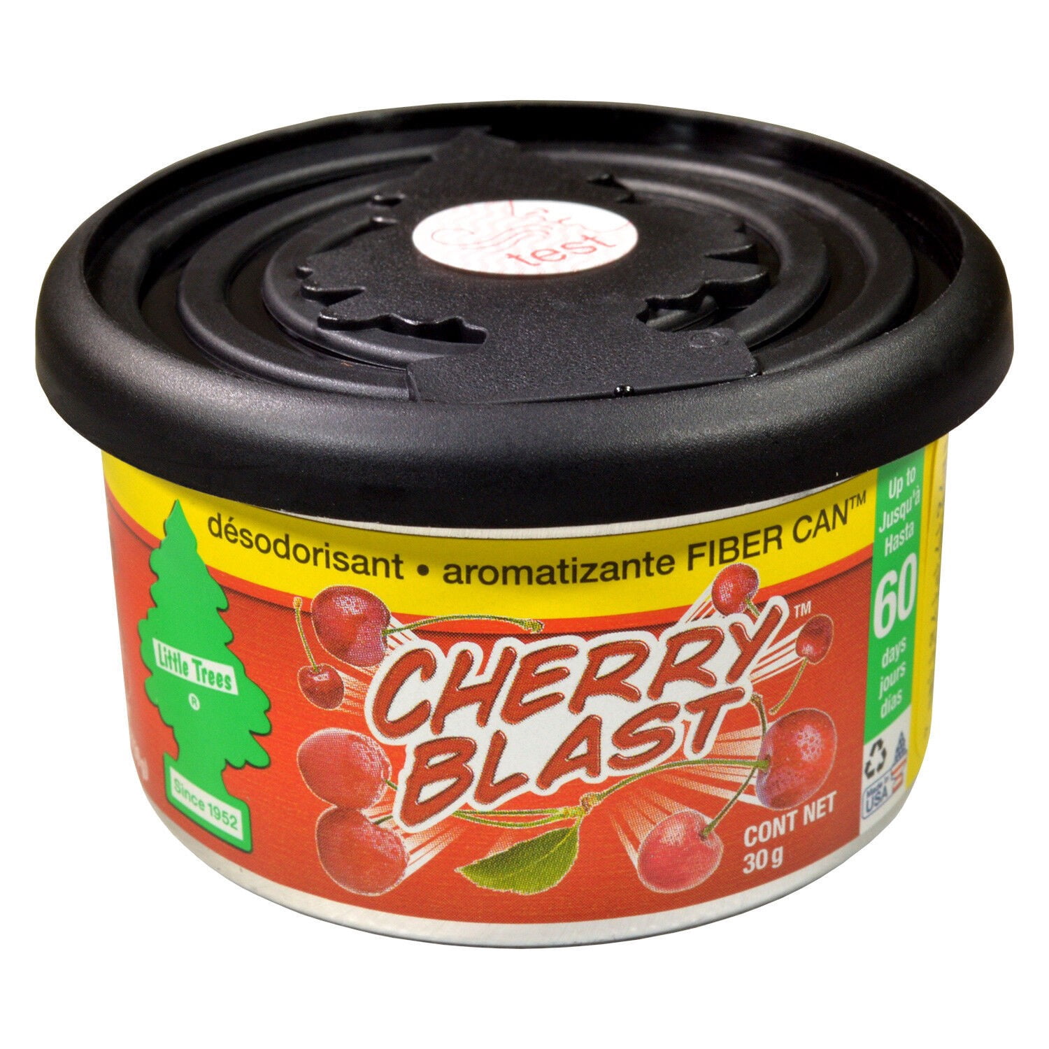 Little Trees Cherry Blast Scented Fiber Can Air Freshener for Home & Car 5 PACK!