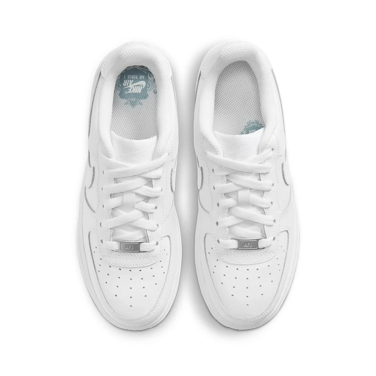 Nike Unisex Air Force 1 LE (GS) Sneaker, Kids, White/White, 4 M US