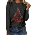 thumbnail image 5 of My Items Talove Long Sleeve Shirts for Women Graphic Printed Sweatshirt Fall Fashion Must Haves Basic Tees Fall Clothes 2025 Fashion Womens Tops Long Sleeve Cotton Christmas Shirts, 5 of 6