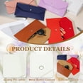 thumbnail image 3 of Uxcell 2Pcs PU Leather Envelope Wallet Card, Reusable Money Pouch Small Leather Organizer Pouch for Women Men Travel,White, 3 of 6