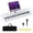 White, variant on Costway 61Key Keyboard Piano for Beginners,Electric Portable Digital Piano with Music Stand Pink