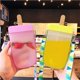 thumbnail image 2 of pink Taza de plástico portátil para niños, vaso de plástico portátil con forma de corazón para niña, en diagonal, a través de la taza de agua, para estudiantes y mujeres, 2 of 5