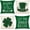 Green, variant on St Patricks Day Decorations Throw Pillow Covers 18x18 Set of 4 Scottish Tartan Plaid St Patricks Day Hat Farmhouse Classic Decorative Square Cushion Cases for Sofa Couch