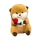 thumbnail image 5 of Figurita de capibara de peluche con coche rosa, cómoda muñeca de capibara suave de dibujos animados para niñas, niños, adultos, niños y adolescentes, 5 of 9