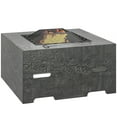 thumbnail image 1 of Outsunny Square Fire Pit with Fire Poker, Fireplace with Mesh Lid, Grey, 1 of 10