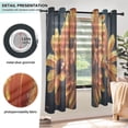 thumbnail image 5 of BZSMCE Window Curtain Panels Fashion Radiant Orange Blossoms Printed 63x42in/63x52in, 5 of 7