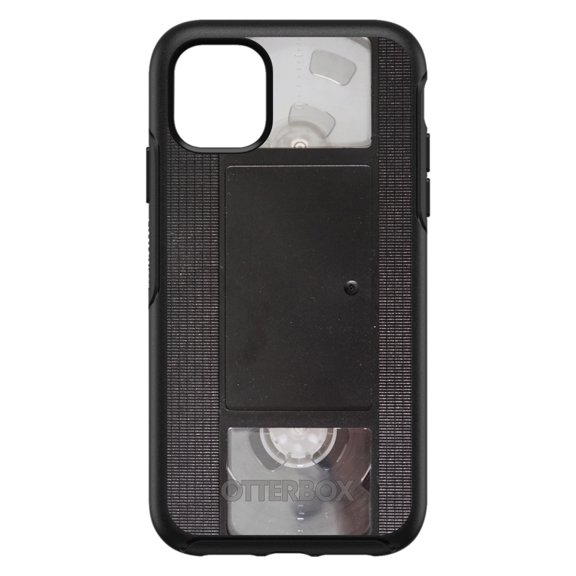 DistinctInk OtterBox Symmetry Custom Case for Apple iPhone 15 (6.1" Screen) - VHS Video Tape - Shockproof Protection