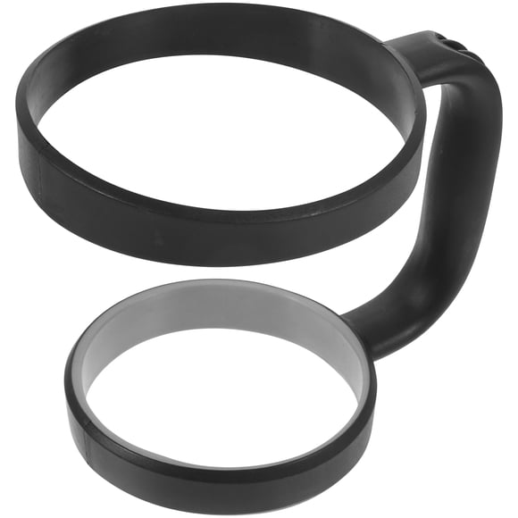 BEADCEST Durable Plastic Tumbler Handle with AntiSlip Rings for 30oz Cups Provides Extra Grip and Stability Black