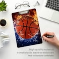 thumbnail image 5 of FMSHPON Basketball Clipboard Hardboard Wood Nursing Clip Board and Pull for Standard A4 Letter 13x9 inches, 5 of 7
