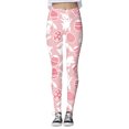 thumbnail image 1 of Gibobby Leggings Afelpados Pantalones estampados personalizados para el Festival la resurrección Pascua para mujer, mallas personalizadas para correr, mallas largas para Pilates（Rosa， XXL), 1 of 5