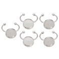 thumbnail image 4 of 5 bandejas redondas para anillos de acero inoxidable para hacer joyas. Plata 8mm, 4 of 6