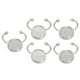 thumbnail image 4 of 5 uds anillos de acero inoxidable Base para hacer joyas bandeja redonda Plata 8mm, 4 of 6