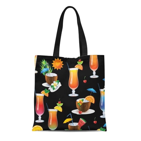 Sac Fourre-tout Réutilisable CTS – Tropical Drinks – 19x18x7 Pouces – Polypropylène