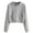 Gray, variant on Aayomet Womens Zip Up Cropped Hoodie Casual Workout Crop Sweatshirt Hoodes Tops With Pockets White,M