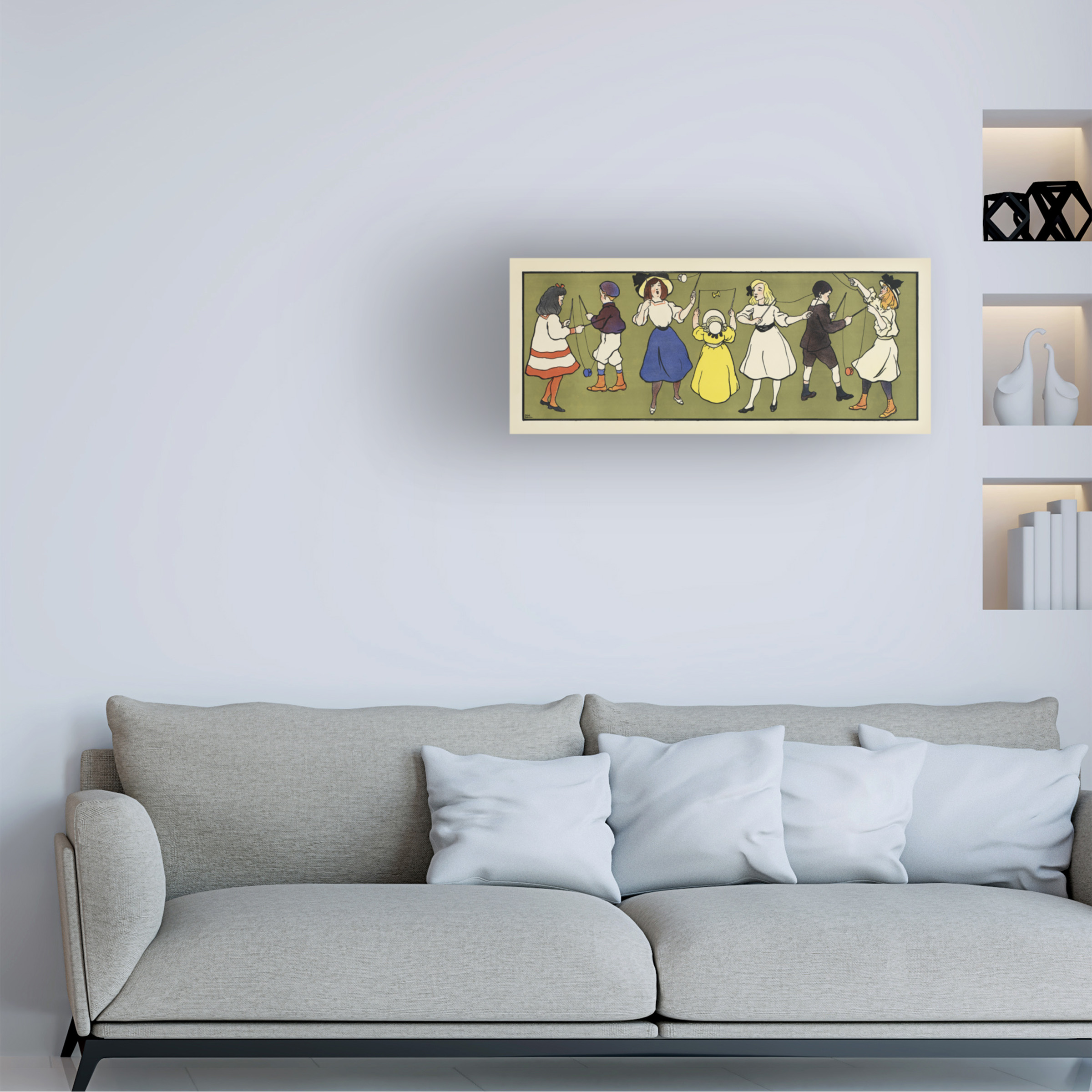 "Children's Panel, Girls" Canvas Art