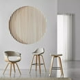 thumbnail image 3 of Bouclair Beige Fabric and Natural Wood Stool, 3 of 6
