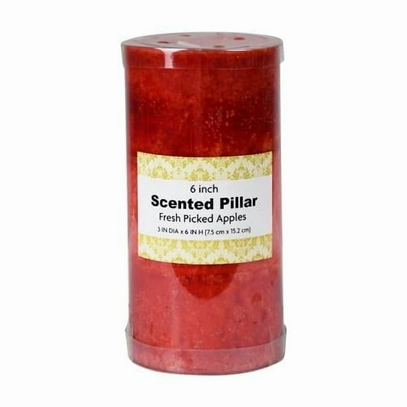 Jeco CPC-3611-12 3 x 6 in. Tritone Scented Pillar Candle, Red - 12 Piece