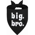 thumbnail image 2 of Big Brother Dog Bandana Black Large 1PCS, Adjustable Triangle Scarf, Pregnancy Announecment, New Baby for Family., 2 of 6