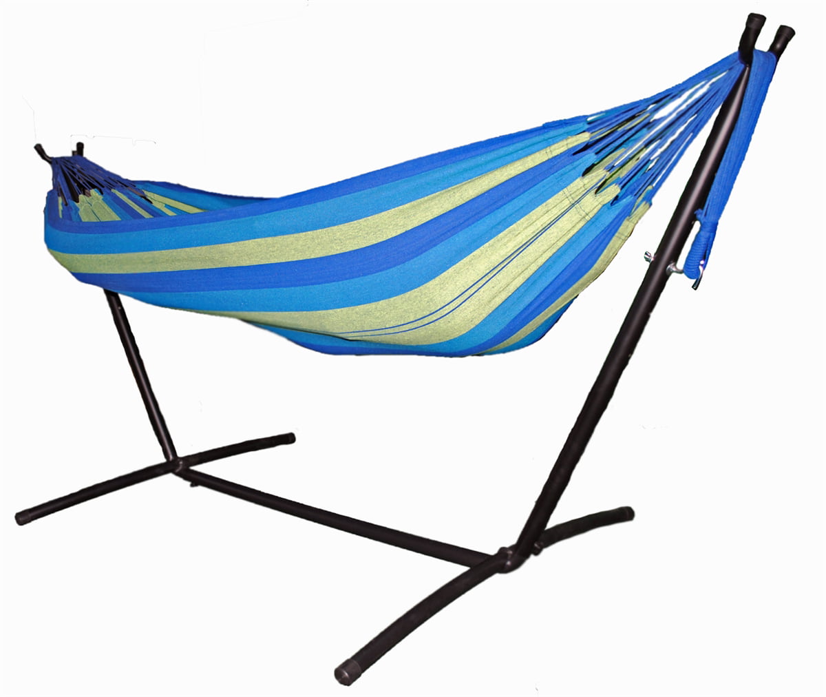 Omni Two Person Hammock With Compact Steel Stand And Case Blue