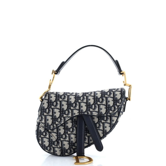 Pre-Owned Saddle Handbag Oblique Canvas Mini By Rebag