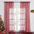 thumbnail image 1 of Sheer Curtains es Long with Eyelet Sheers Window Curtains Panels Privacy Light Filtering Voile Grommet Top Drapes for Living Room/Hotel Rideaux ( Wide ), 1 of 8