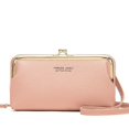 thumbnail image 1 of Bolso para teléfono móvil de gran capacidad, de moda, de color caramelo, para mujer, tipo billetera, cuadrado, de piel sintética, para cambiar de mano, 1 of 6