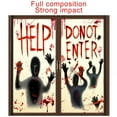 thumbnail image 1 of 2 Pieces Halloween Bloody Window Clings Posters Bloody Handprint Sticker Party Decoration Haunted House Door Cover Creepy School Dormitory Window Decoration, 1 of 6