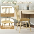 thumbnail image 6 of Gymax Dining Chair Set of 4 Solid Wood Windsor Chair w/ High Spindle Back & Wide Seat Natural, 6 of 10