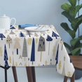 thumbnail image 4 of Blue Grey Christmas Table Cloth Waterproof Tablecloths, Xmas Tree Snowflake Winter Tablecloth Dining Table Cover for Kitchen Party Tabletop Outdoor, Rectangle Tablecloth 54x108 Inch, 4 of 9