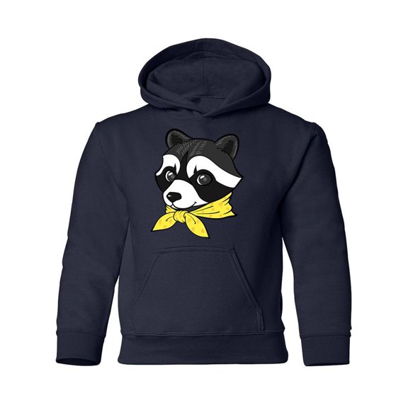 Raccoon With A Yellow Scarf Hoodie Juniors -Image by Shutterstock,  x-Large