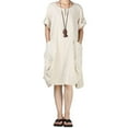thumbnail image 3 of Vestido suelto Minnieouse primavera verano Casual Beige, 3 of 6