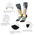 thumbnail image 3 of Masiiu Bluey Print Adult Crew socks, Comfortable Novelty Colorful Patterned, Breathable, Stylish Colorblock for Men Women, 3 of 6